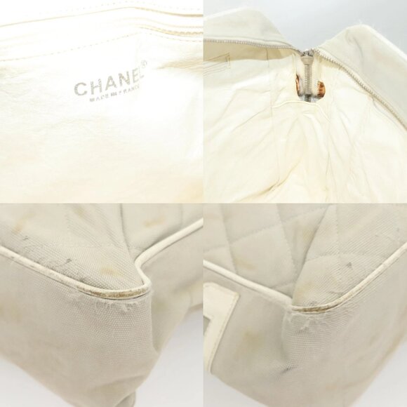 CHANEL Shoulder Bag Canvas Gray Silver CC Auth mr1301 - Picture 12 of 14